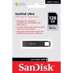 SanDisk Ultra 128GB USB 3.1 Gen 1 USB-C Flash Drive - Fast, Reliable, and Stylish Storage Solution!